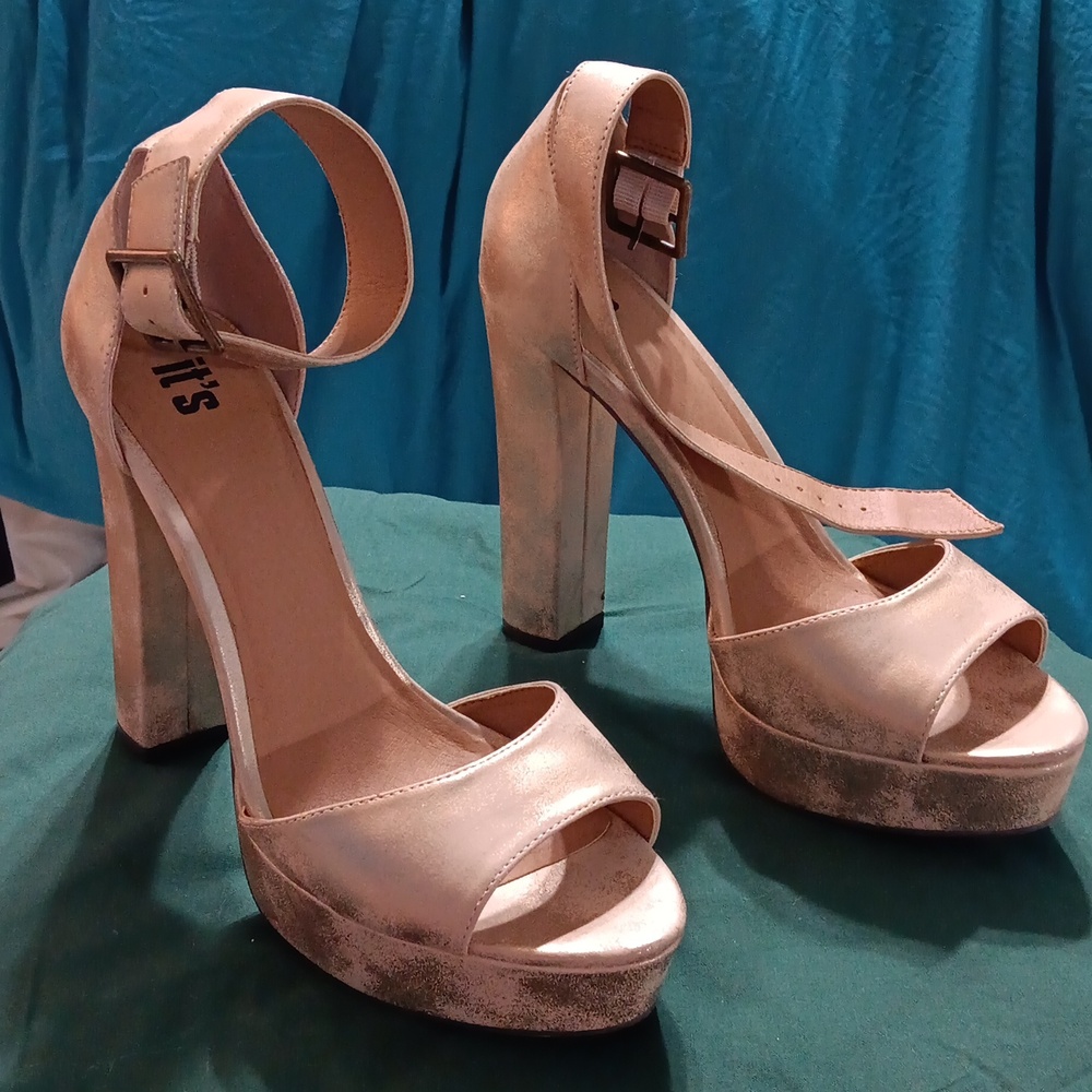 Matte Gold Heels